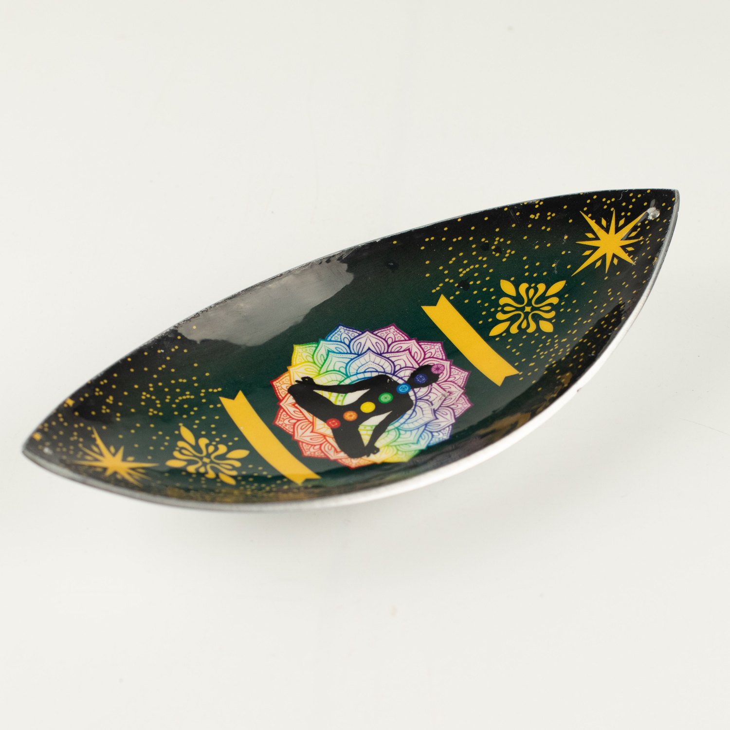 Lotus Buddha Chakra Aluminium Enamel Incense Bowl1