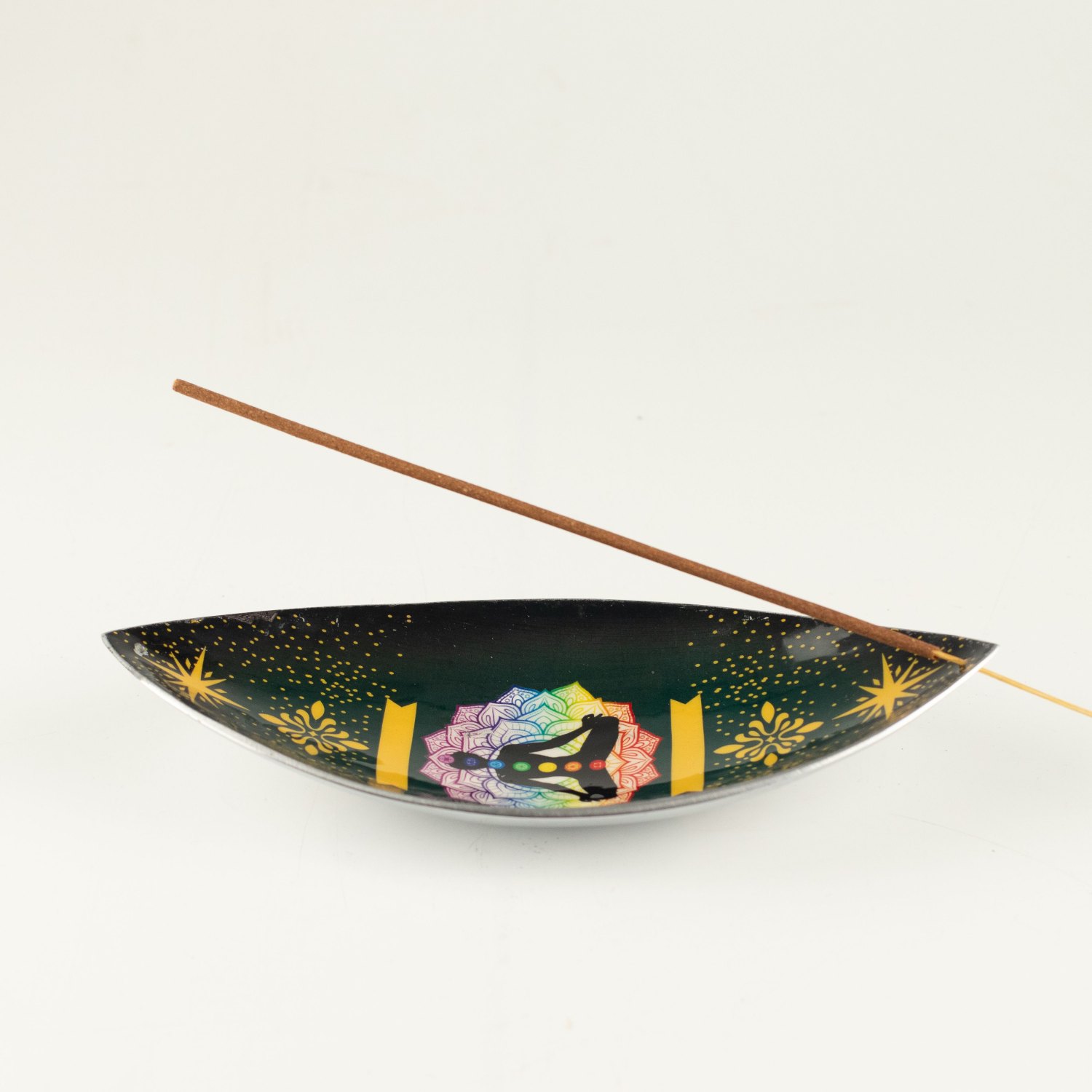 Lotus Buddha Chakra Aluminium Enamel Incense Bowl2