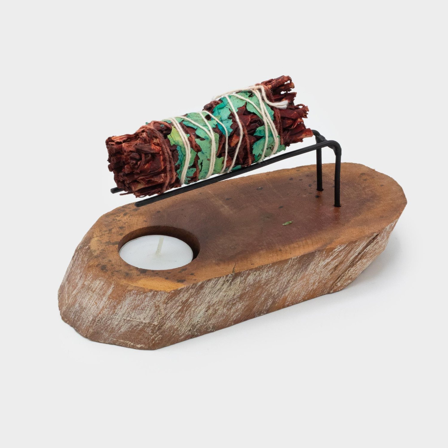 Whitewash Suar Wood Palo Santo Heater1
