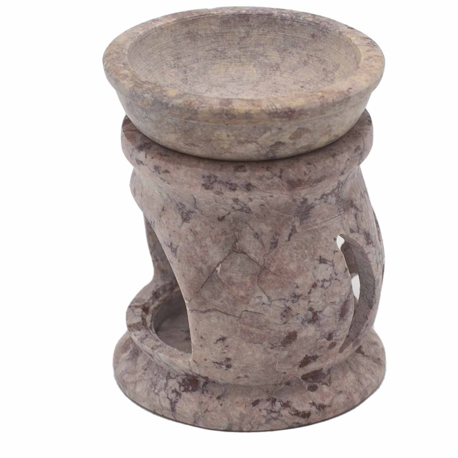 Three Moon Pentagon Soapstone Oil Burner – 8cm2