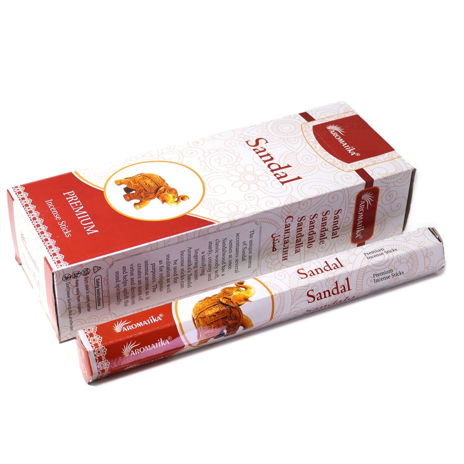 Aromatika Premium Charcoal-Free Hex Incense Sticks – Sandalwood (20 Pack)1