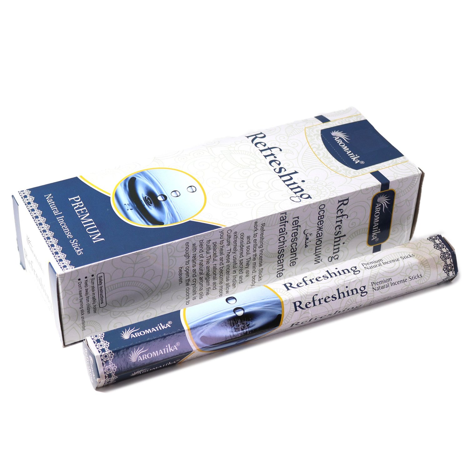 Aromatika Premium Charcoal-Free Hex Incense Sticks – Refreshing (20 Pack)1