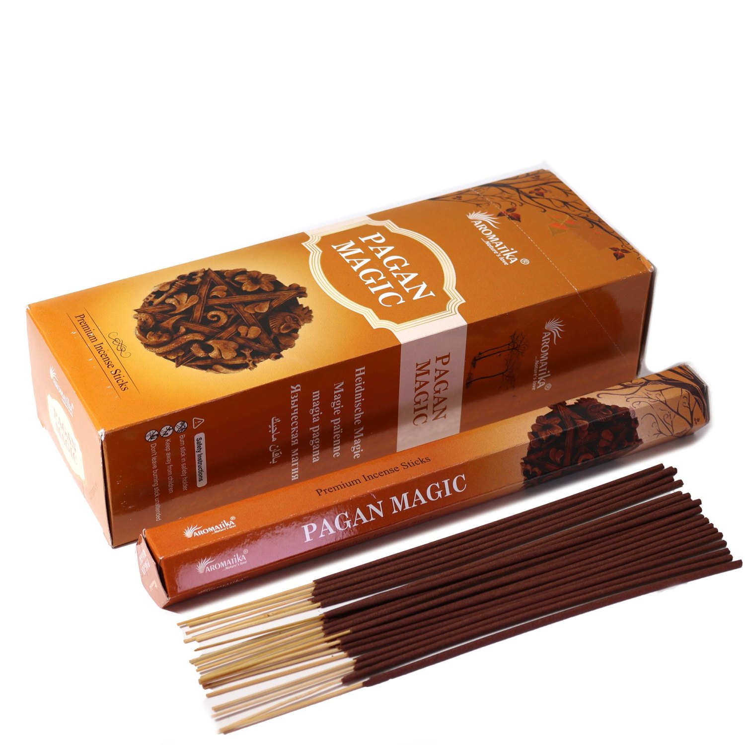Aromatika Premium Charcoal-Free Hex Incense Sticks – Pagan Magic (20 Pack)