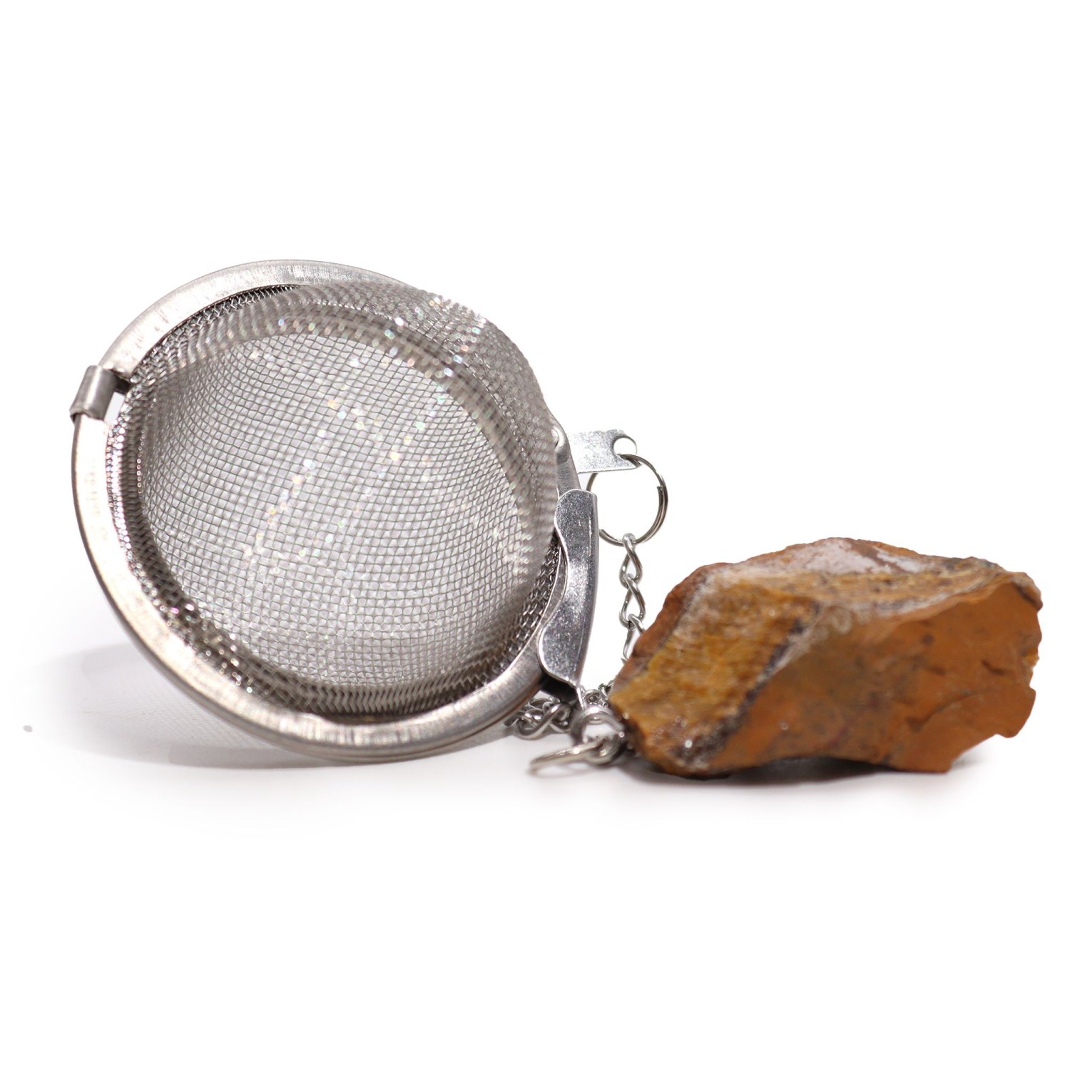 Gold Tiger's Eye Raw Crystal Gemstone Tea Strainer1