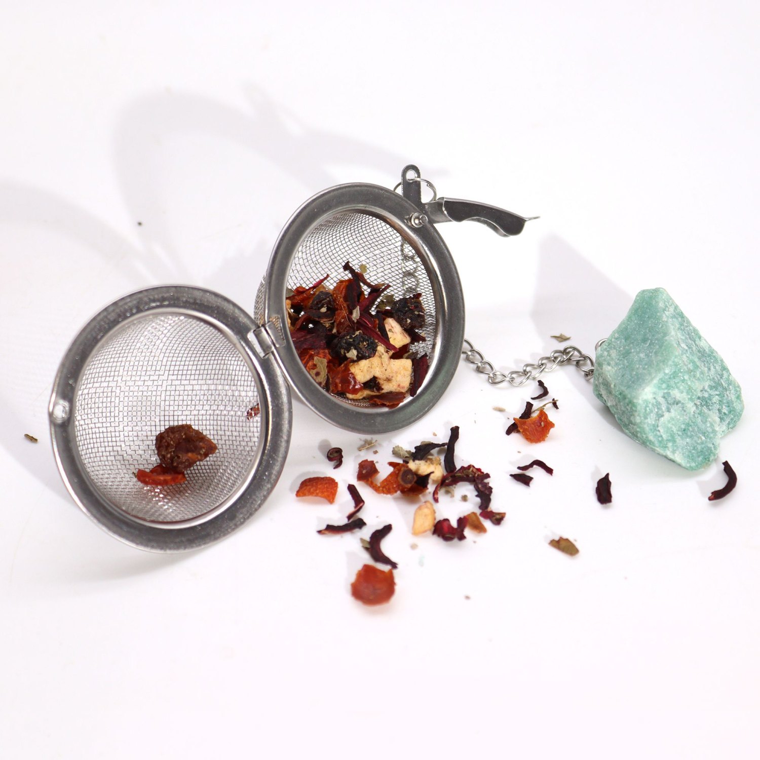 Gold Tiger's Eye Raw Crystal Gemstone Tea Strainer4