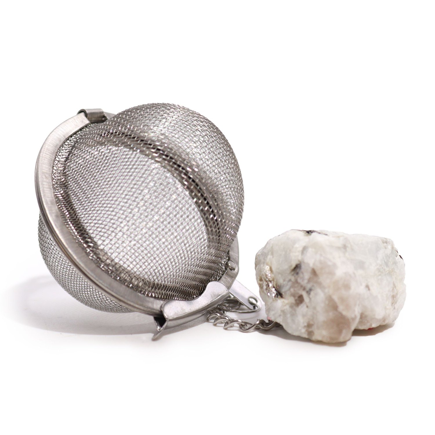 Rainbow Moonstone Raw Crystal Gemstone Tea Strainer1