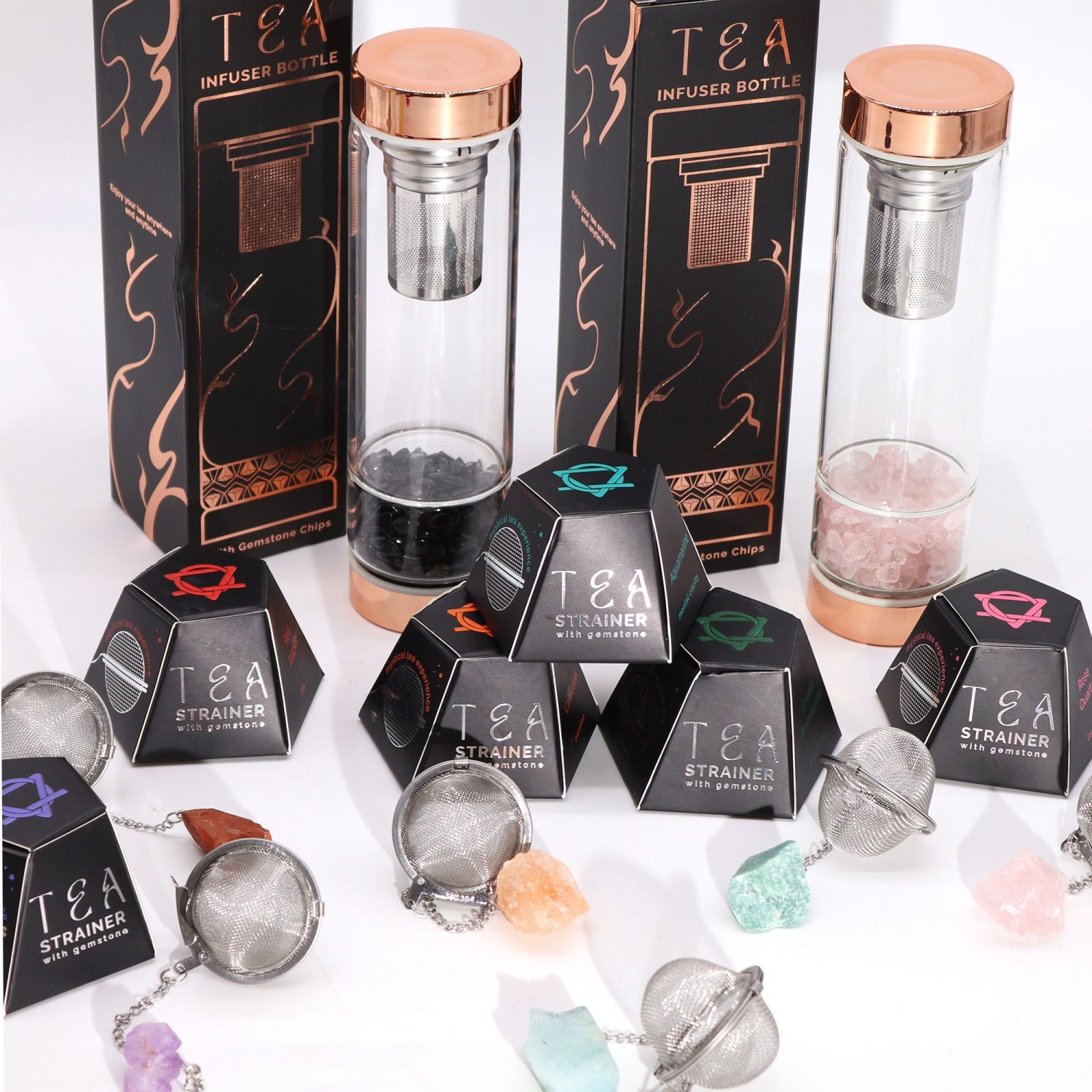 Rainbow Moonstone Raw Crystal Gemstone Tea Strainer7