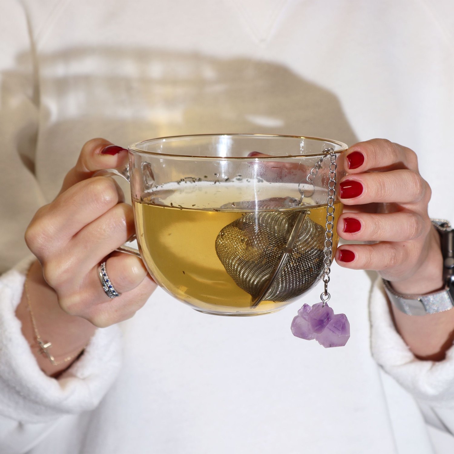 Mookaite Raw Crystal Gemstone Tea Strainer2