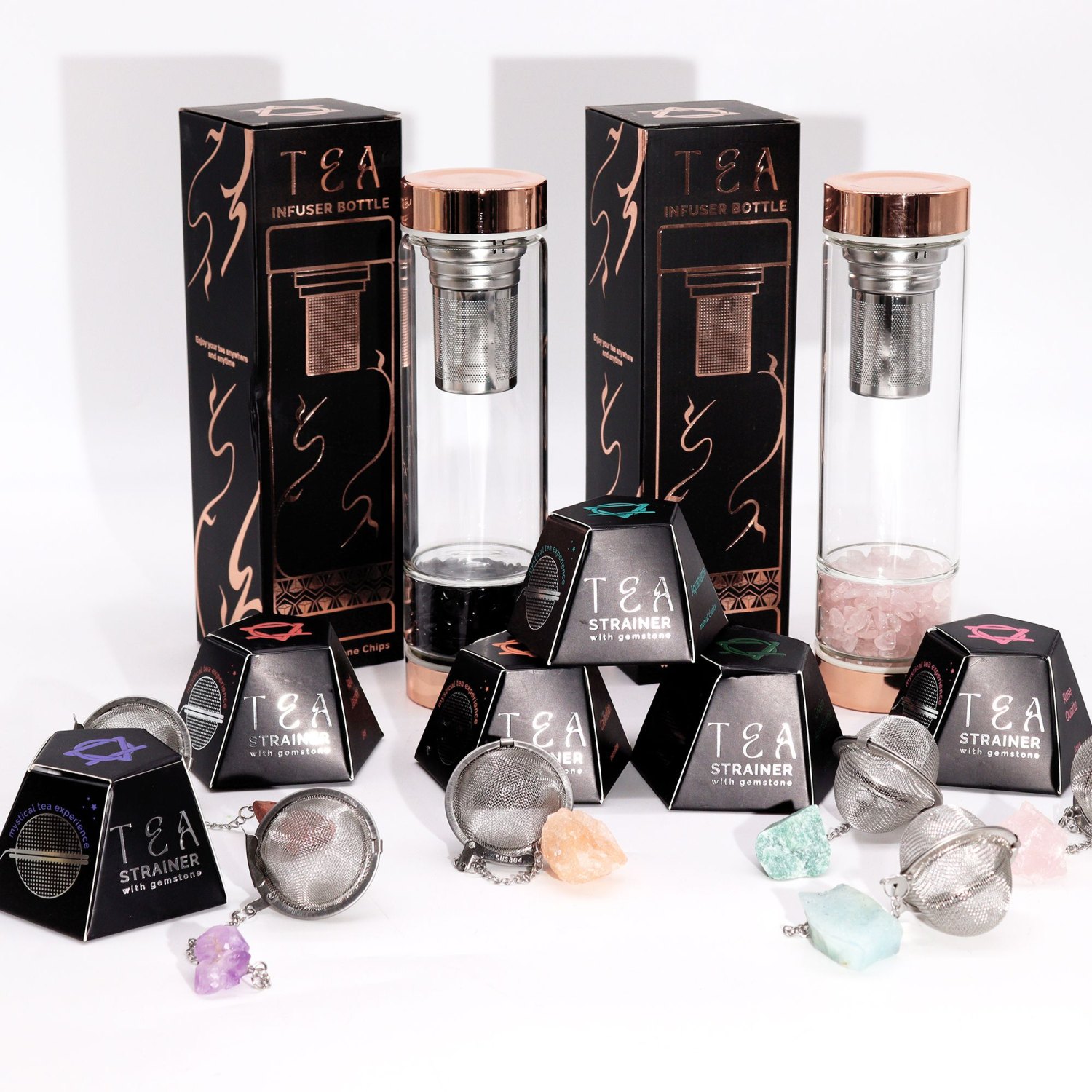 Smoky Quartz Raw Crystal Gemstone Tea Strainer7