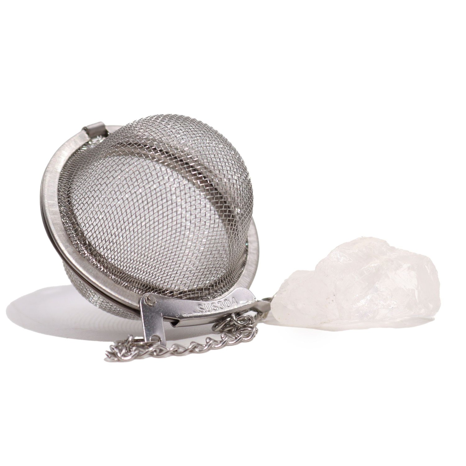 Rock Quartz Raw Crystal Gemstone Tea Strainer1