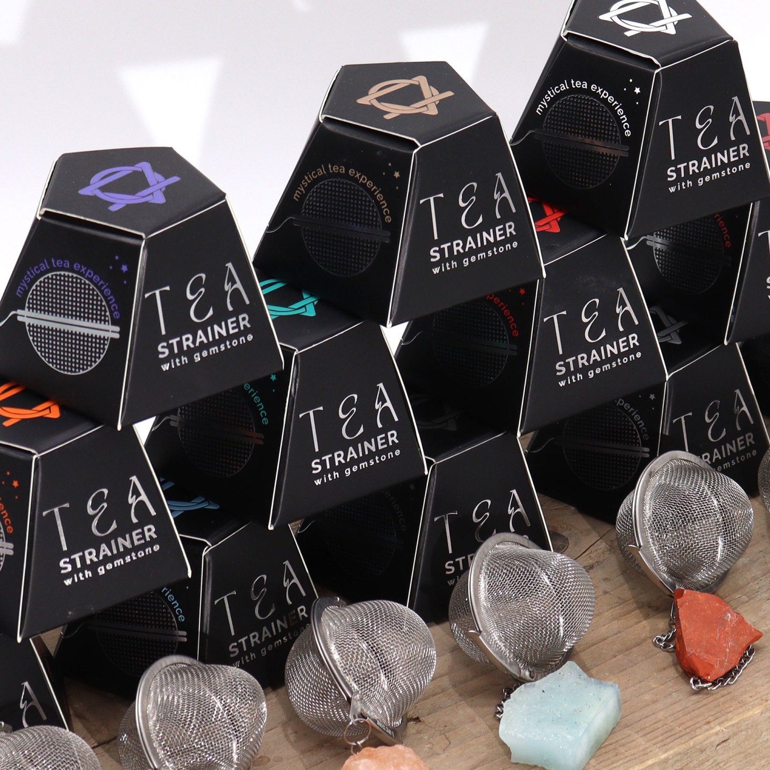 Aquamarine Raw Crystal Gemstone Tea Strainer6