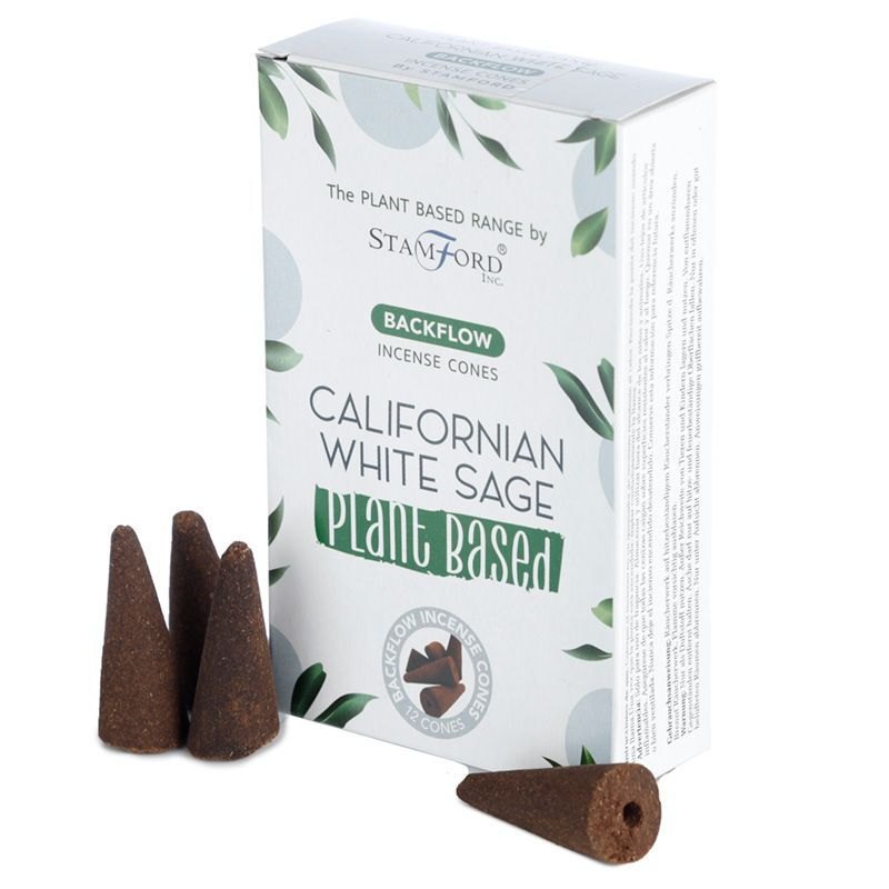 Stamford Californian White Sage Plant-Based Backflow Incense Cones