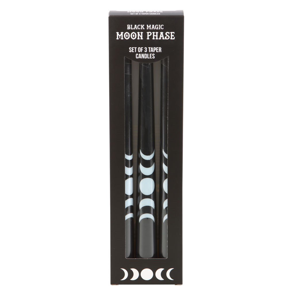 Black Magic Moon Phase Taper Candles – Set of 31