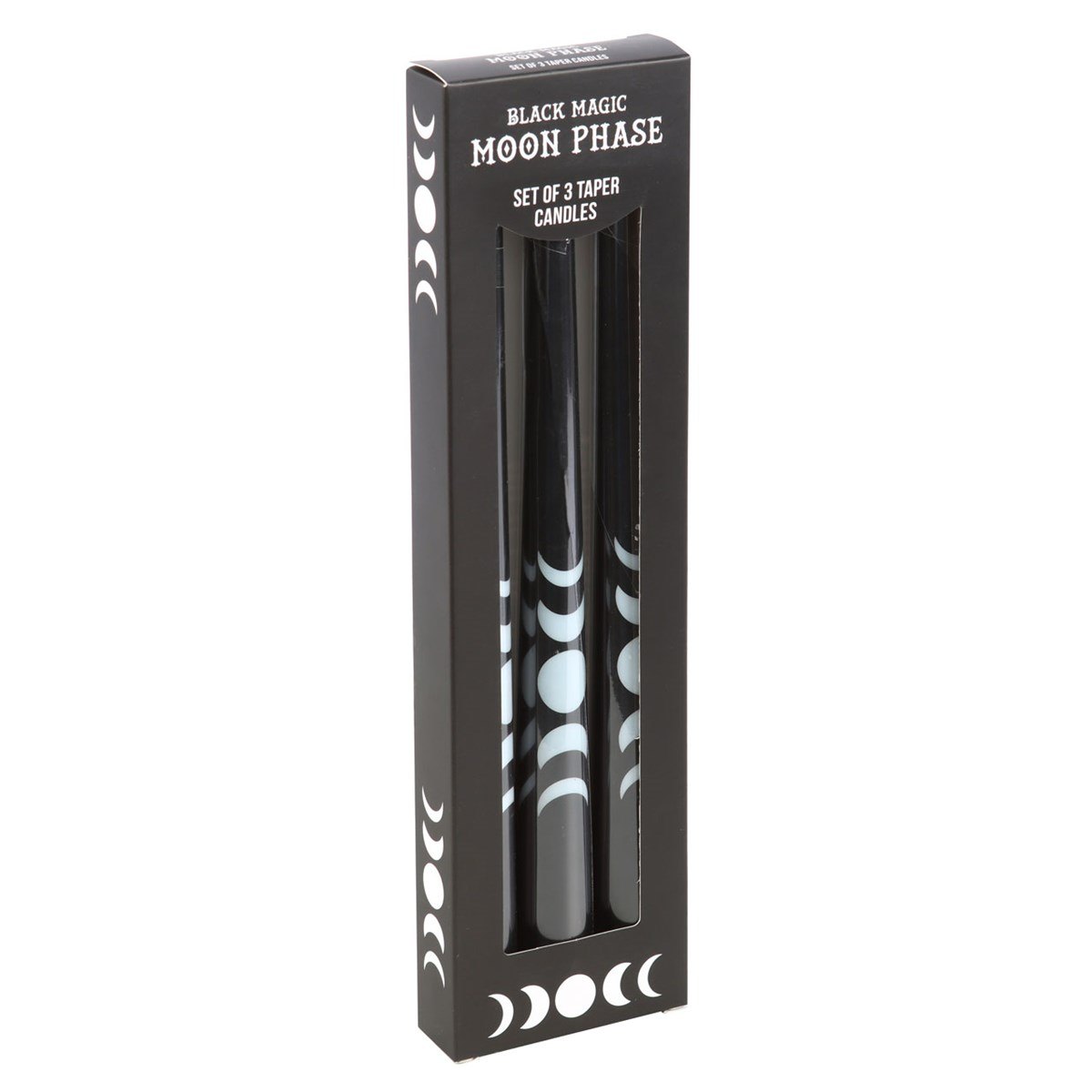Black Magic Moon Phase Taper Candles – Set of 33