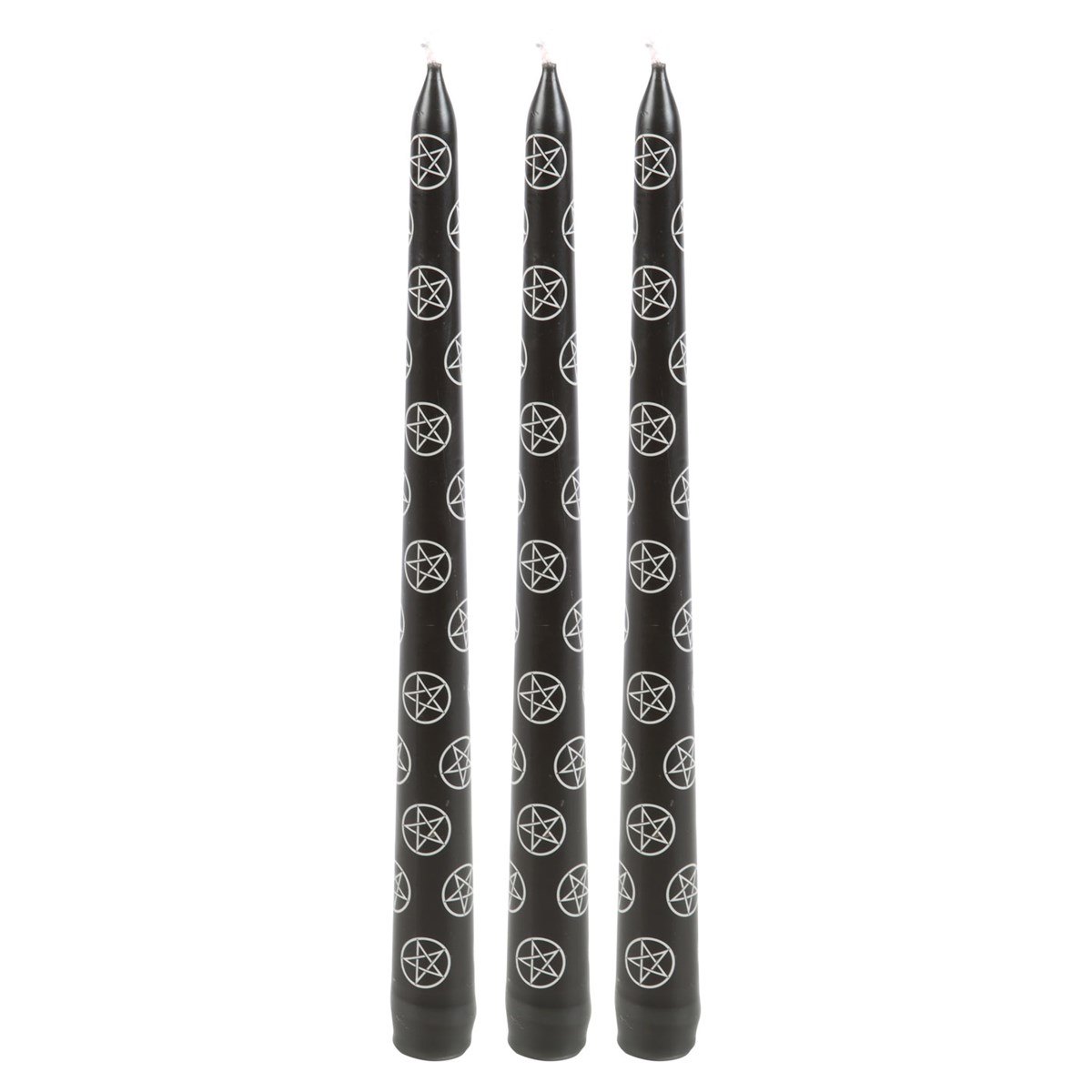 Black Magic Pentagram Taper Candles – Set of 3