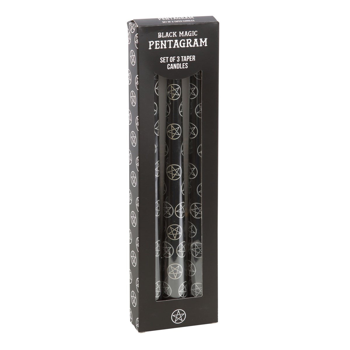 Black Magic Pentagram Taper Candles – Set of 33
