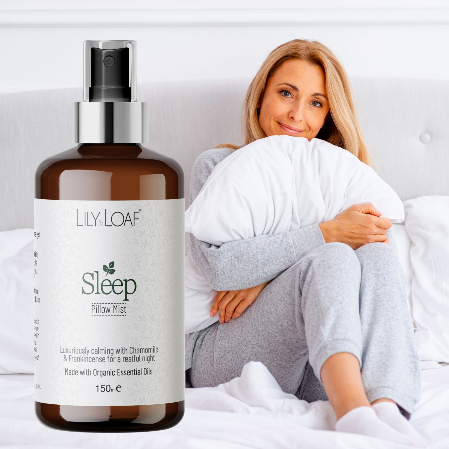 Lily & Loaf Sleep Pillow Mist with Amethyst Crystal (150ml)4
