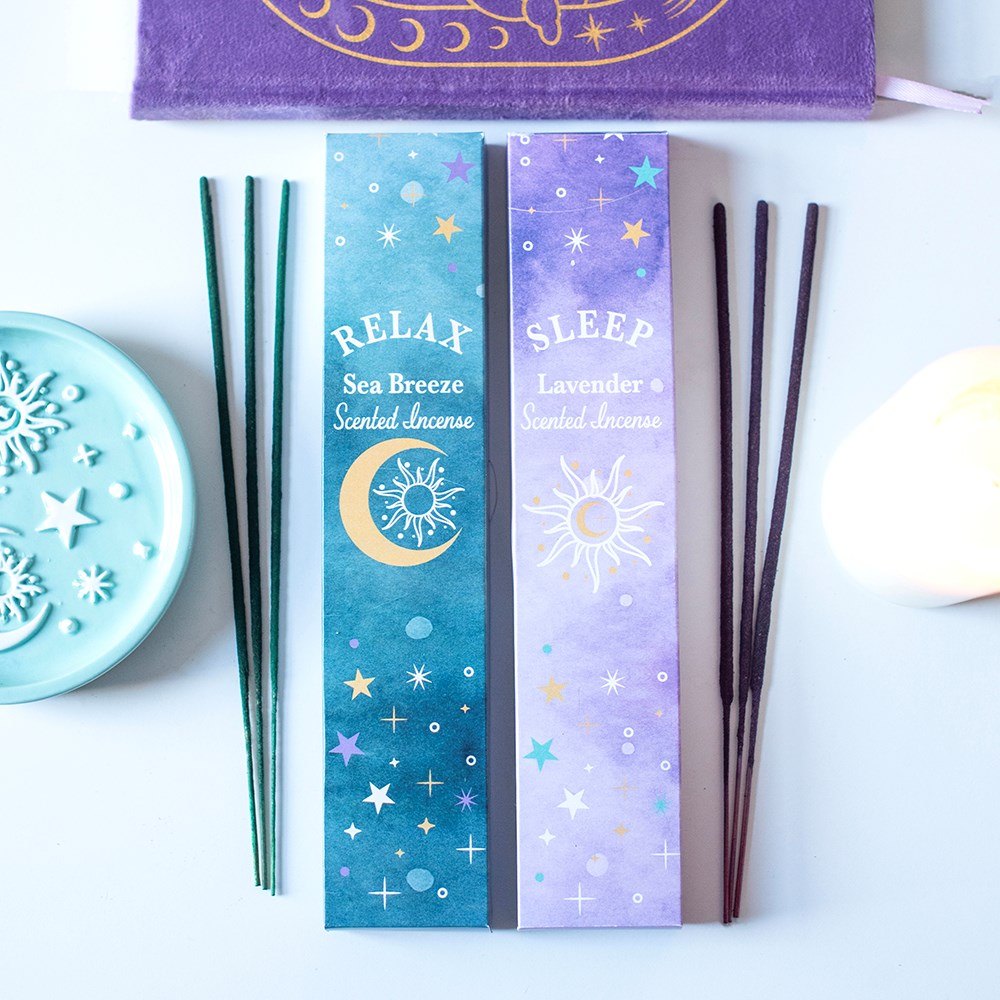 Relax & Sleep Incense Stick Duo – Sea Breeze & Lavender (60 Sticks)