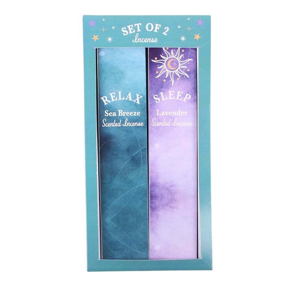 Relax & Sleep Incense Stick Duo – Sea Breeze & Lavender (60 Sticks)1