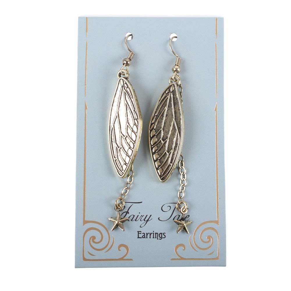Fairy Tale Fairy Wing Drop Earrings with Star Charms1