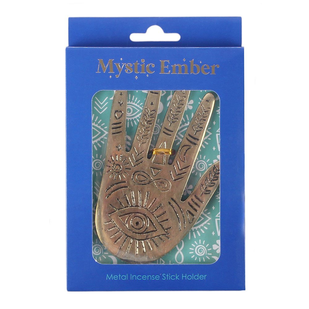 Mystic Hand Palmistry Metal Incense Stick Holder2