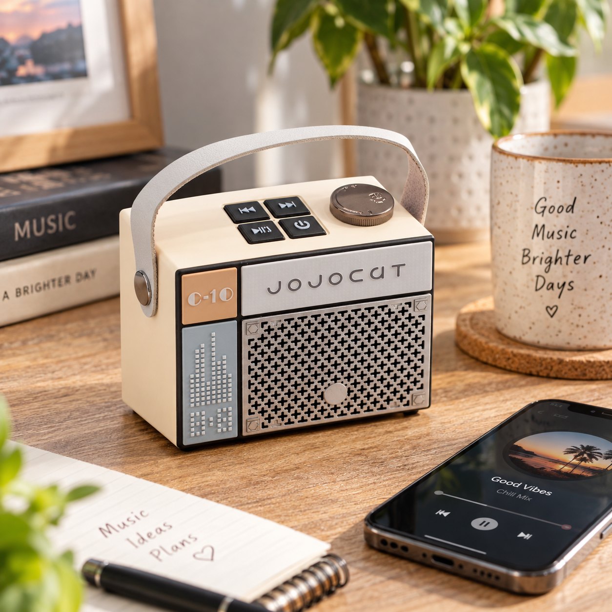 JojoCat C10 Retro Radio-Style Bluetooth Speaker6