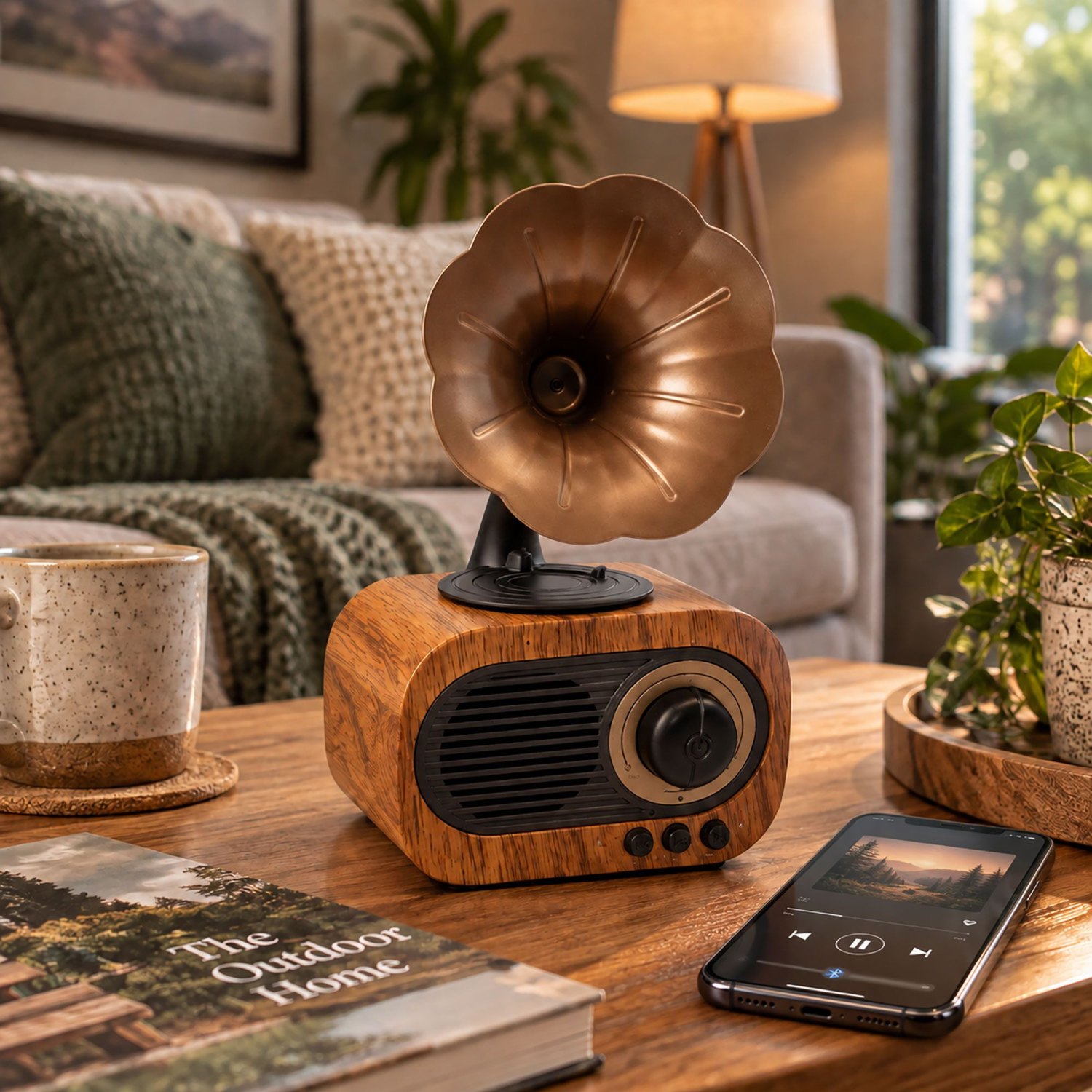 Retro Mini Gramophone Bluetooth Speaker & FM Radio – 5W5