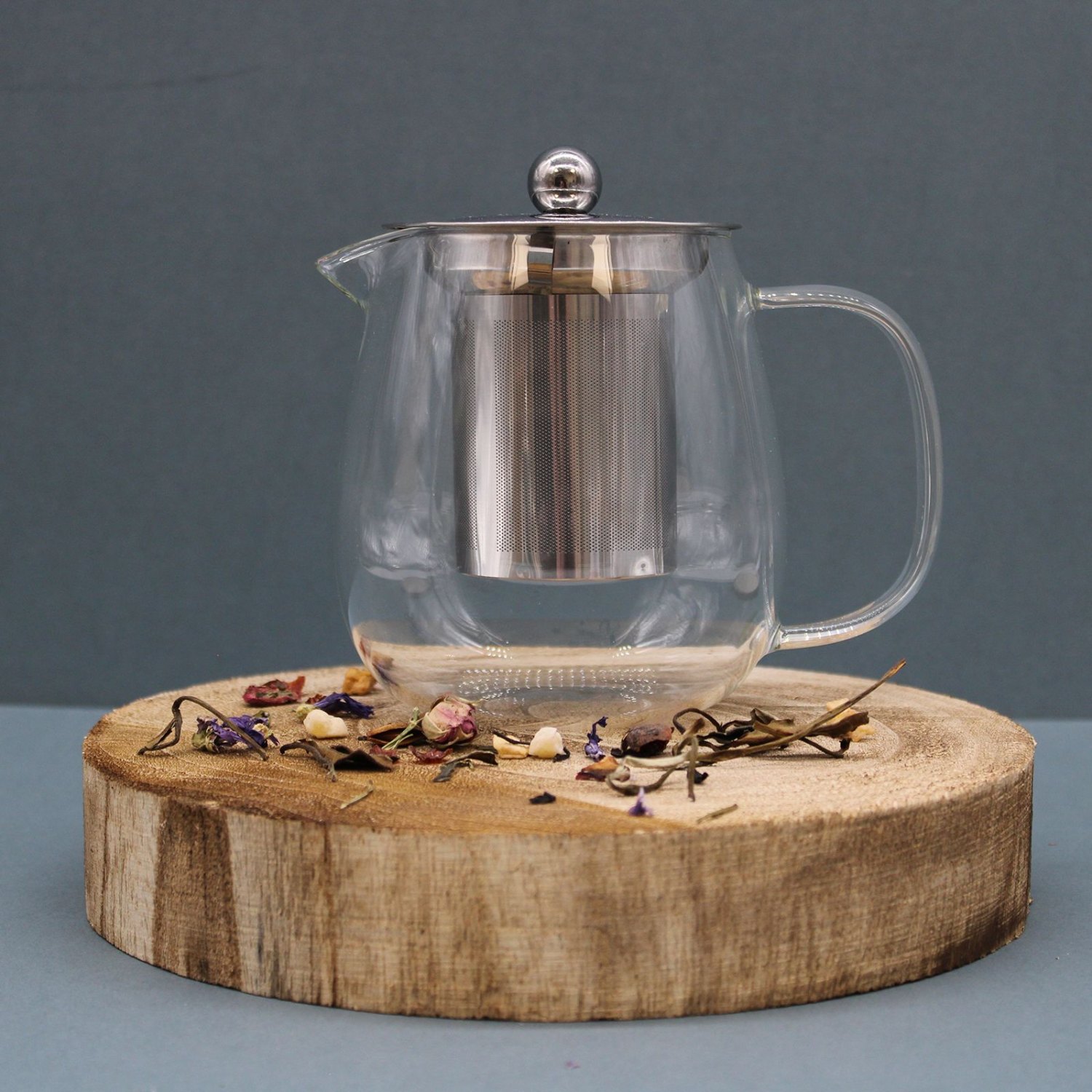 Contemporary Glass Infuser Teapot with Stainless Steel Filter – 550ml1