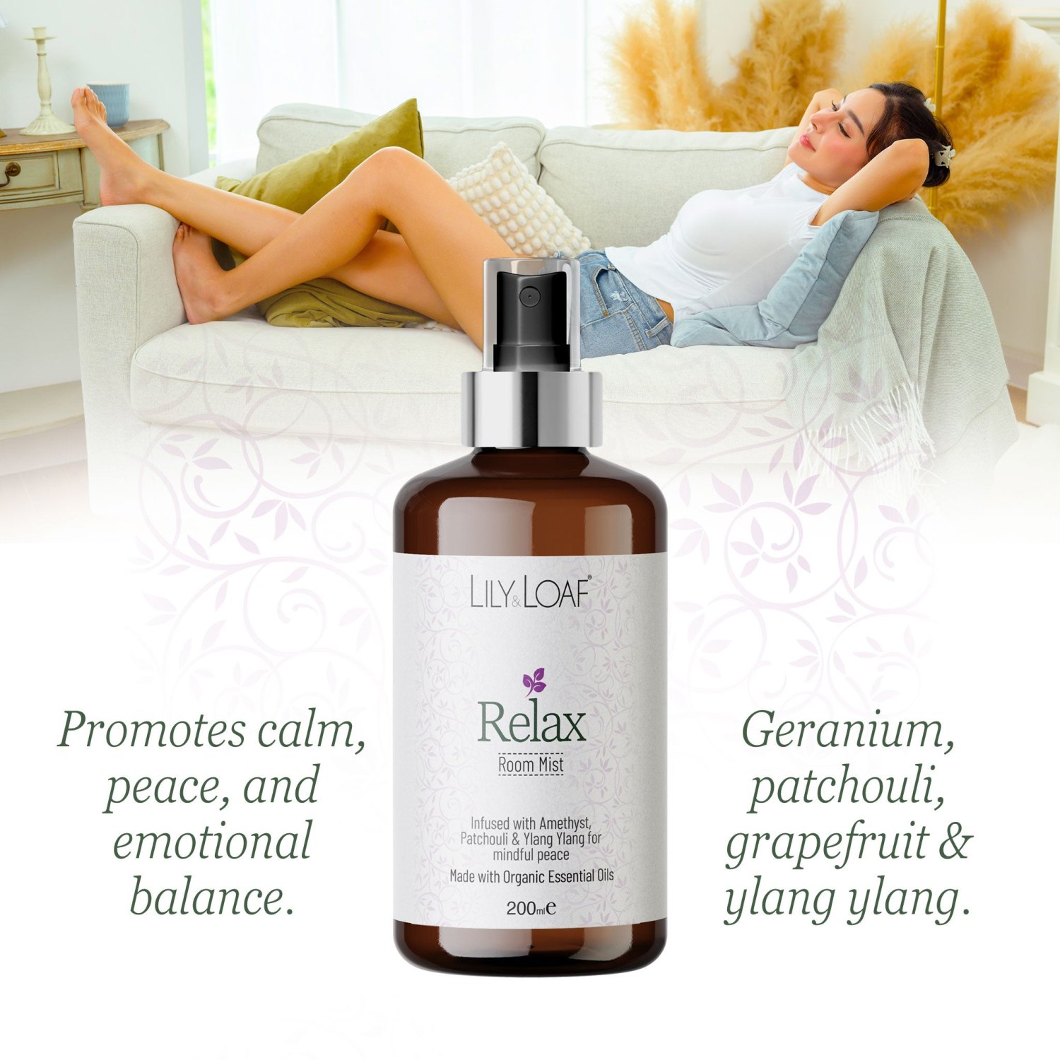 Lily & Loaf Relax Room Mist (200ml)2