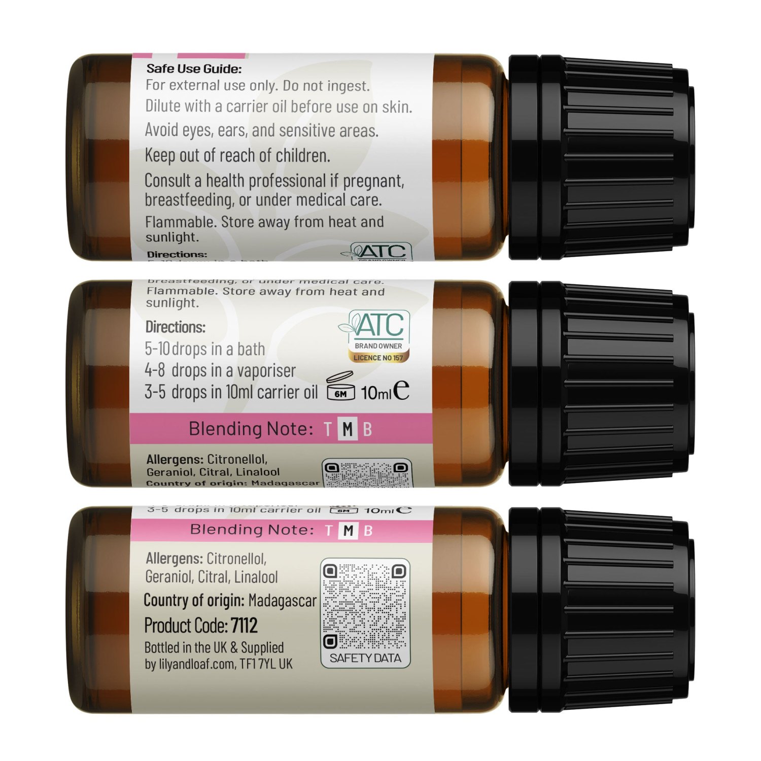 Lily & Loaf Organic Geranium Essential Oil – 10ml3