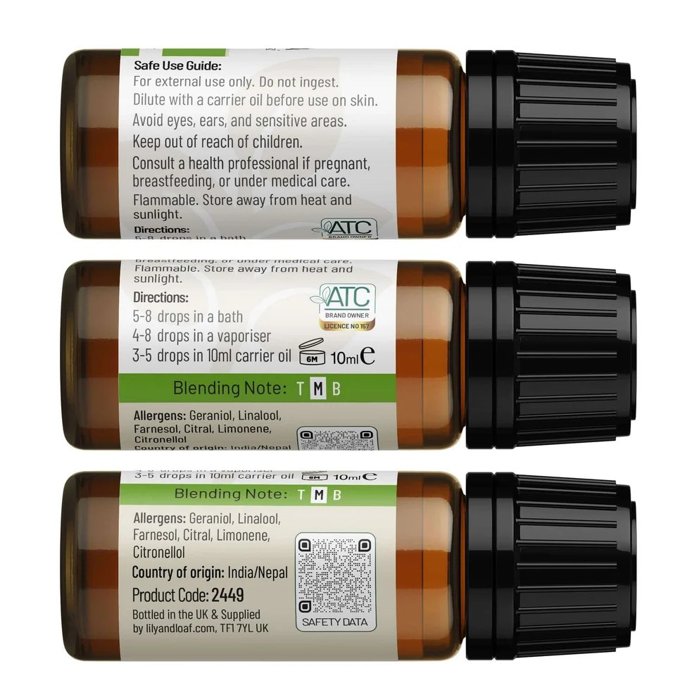 Lily & Loaf Organic Palmarosa Essential Oil – 10ml3