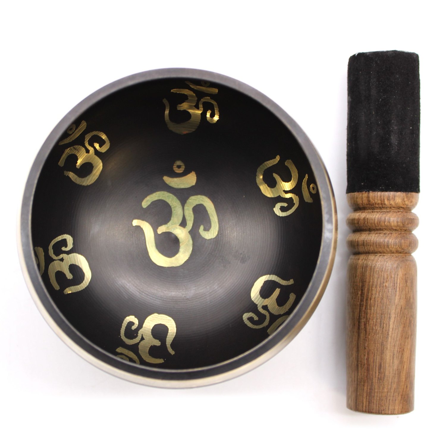 Yoga Om Brass Singing Bowl Set1