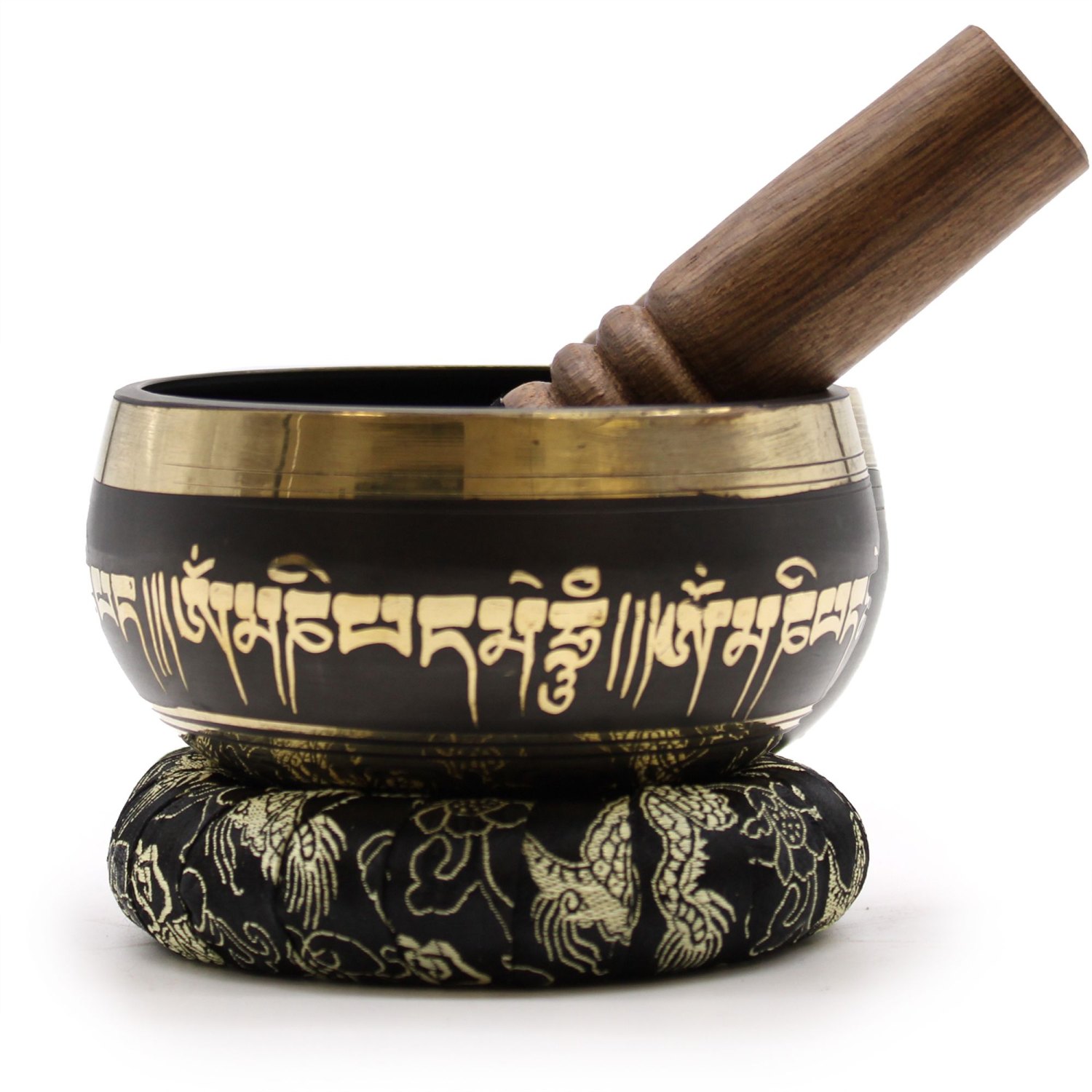 Lotus Flower Brass Singing Bowl Set