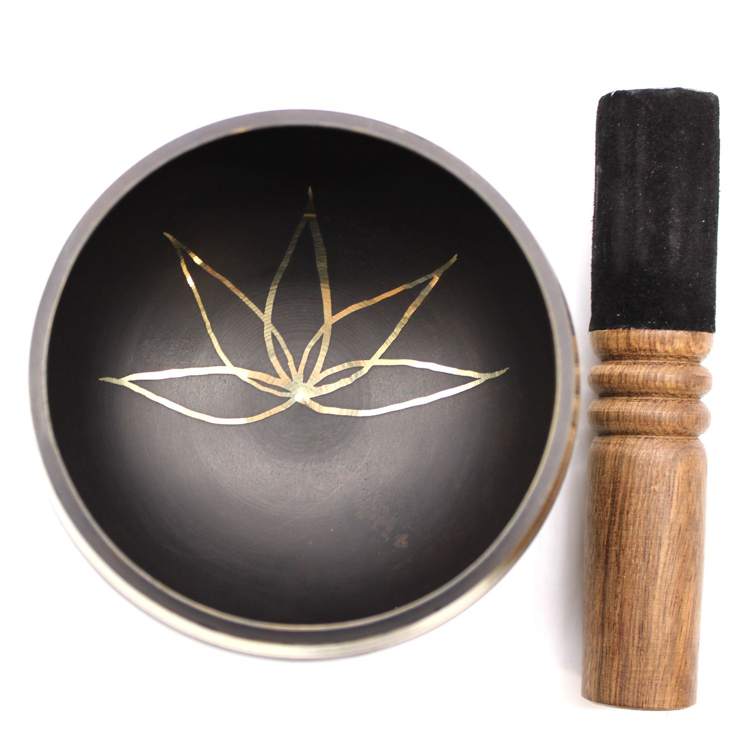 Lotus Flower Brass Singing Bowl Set1