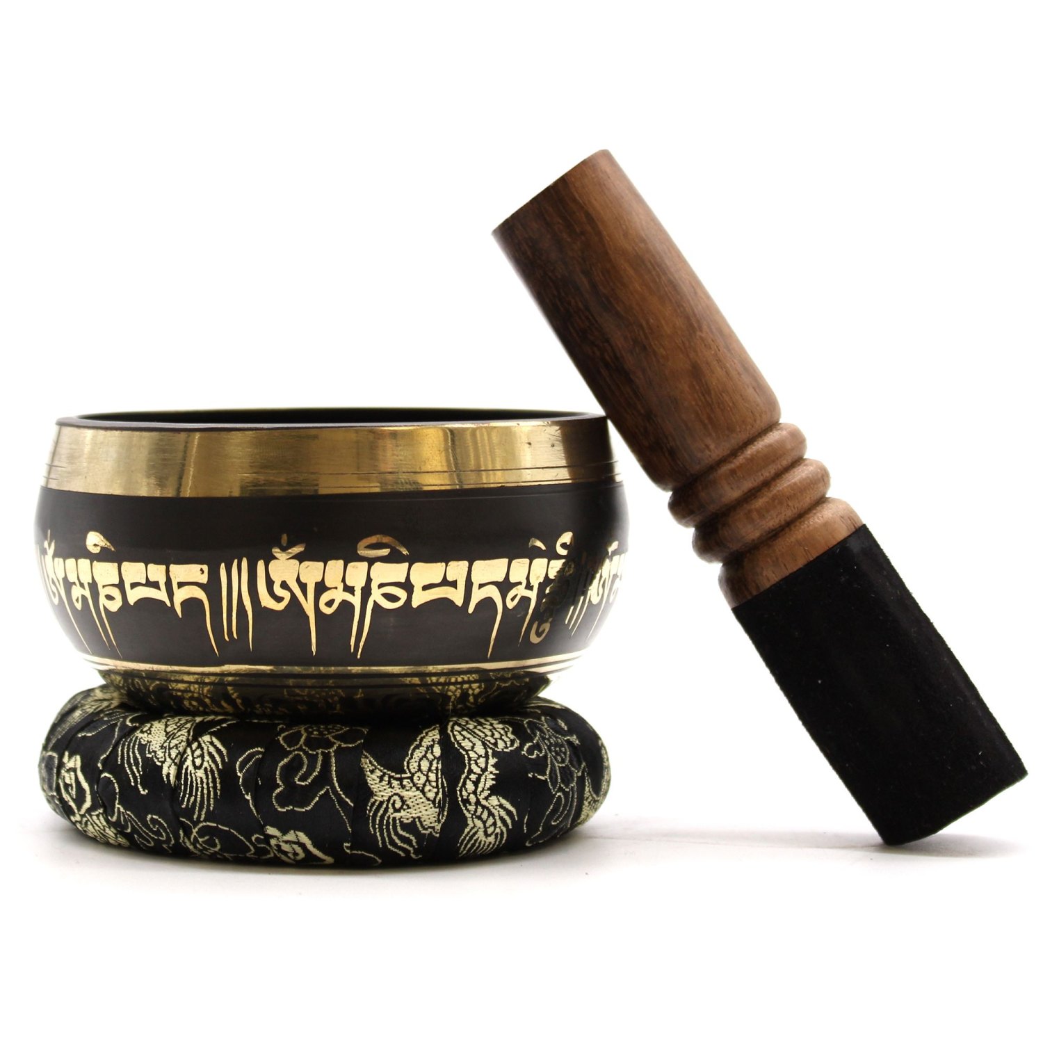 Lotus Flower Brass Singing Bowl Set2