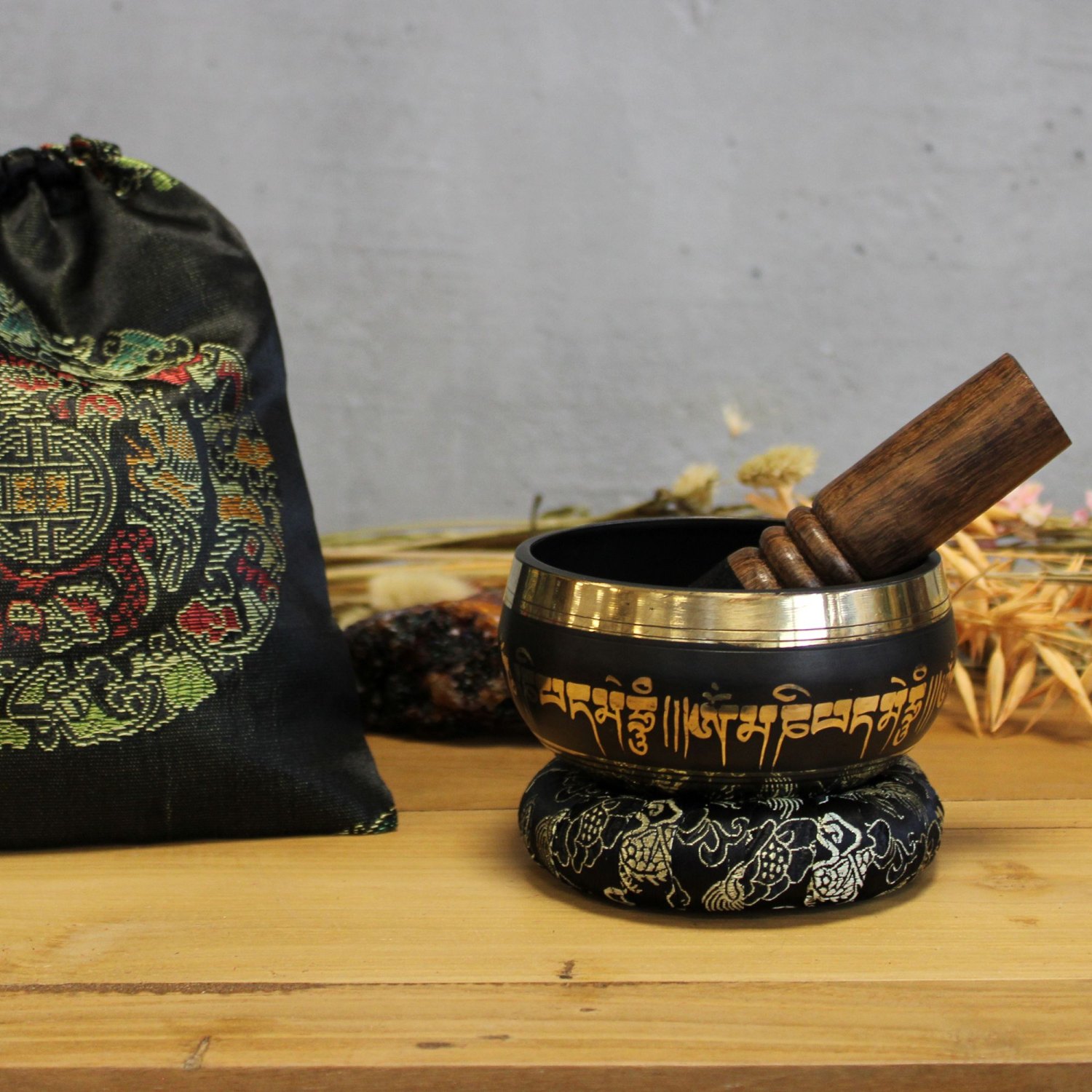 Lotus Flower Brass Singing Bowl Set6