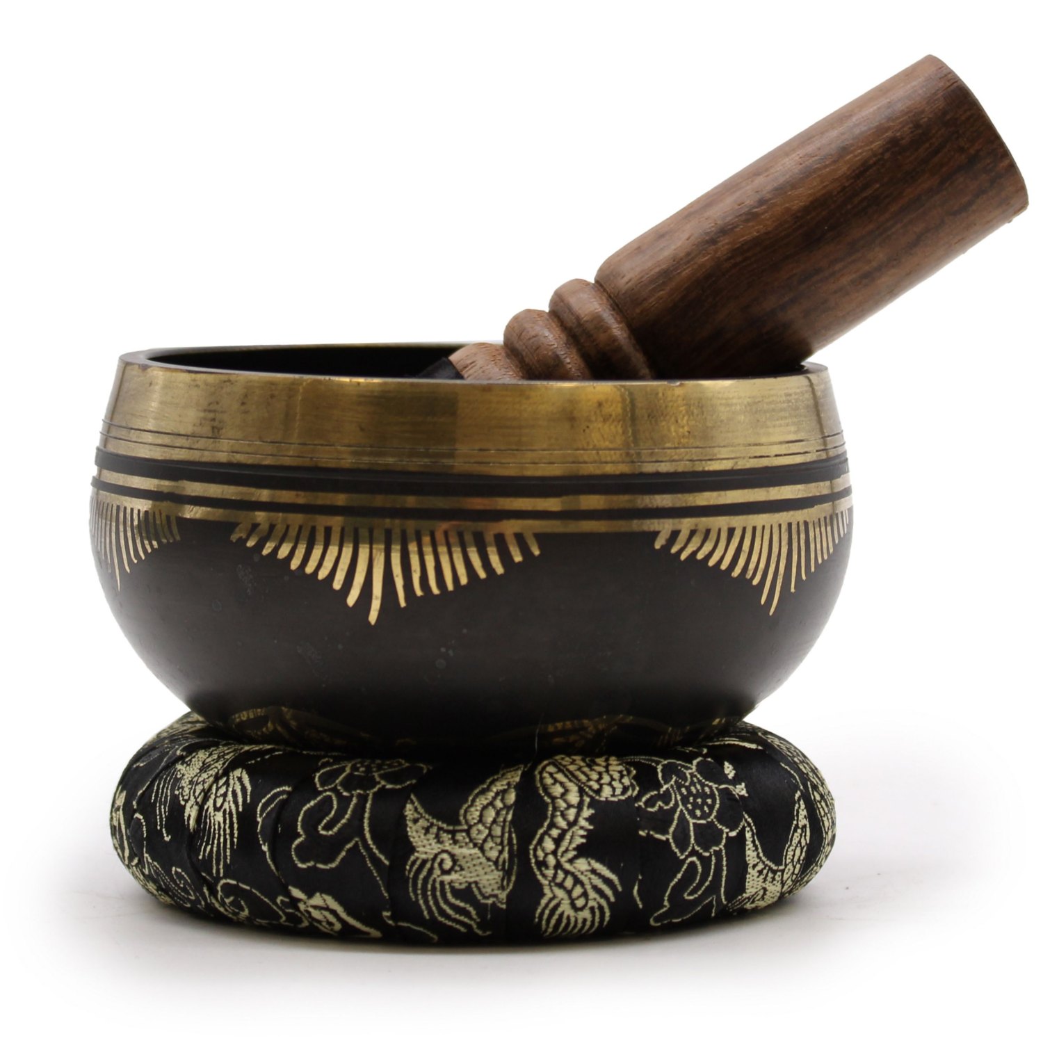 Flower of Life Brass Singing Bowl Set
