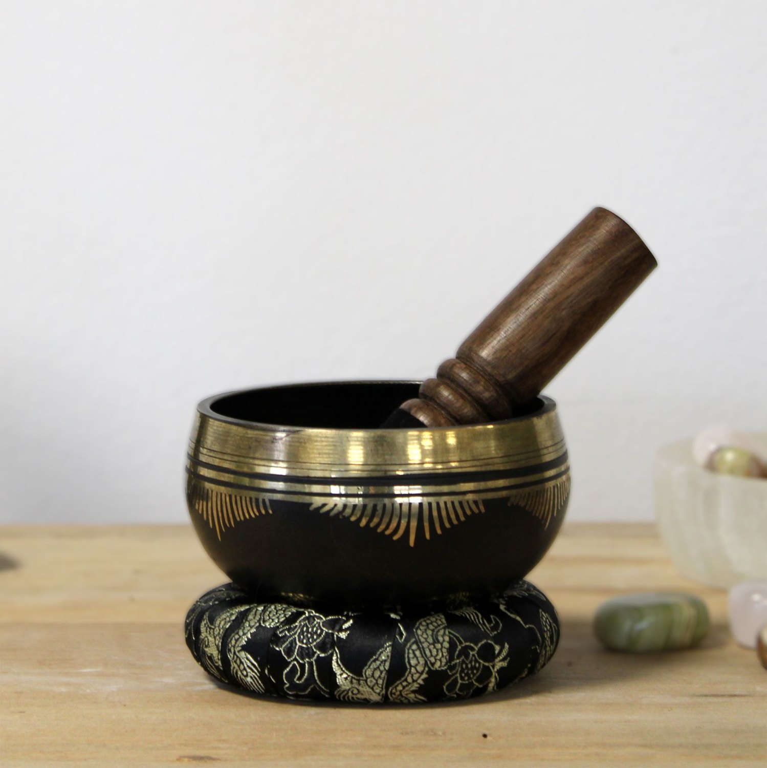 Flower of Life Brass Singing Bowl Set6