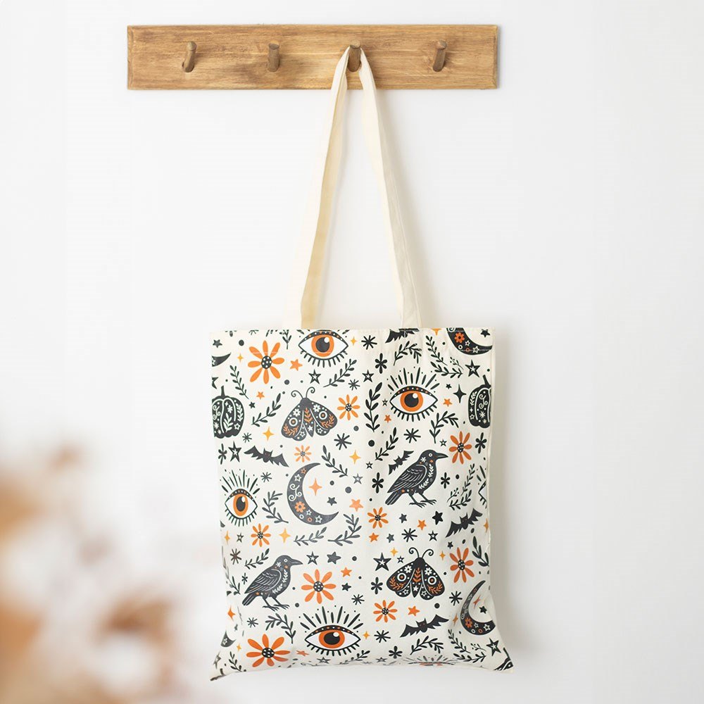 Frightful Folk Autumn Print Tote Bag3