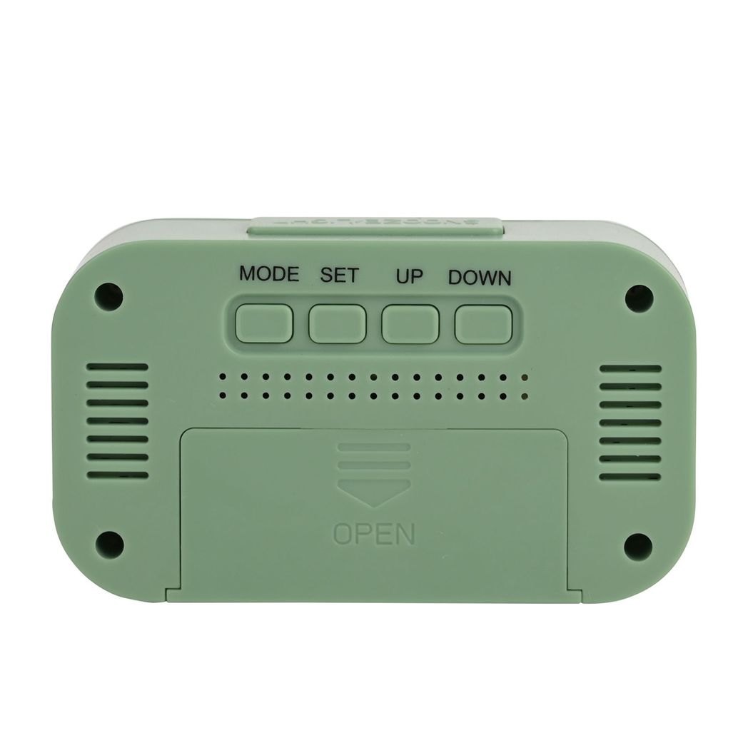 Hometime Green LED Travel Clock with Date & Temperature2