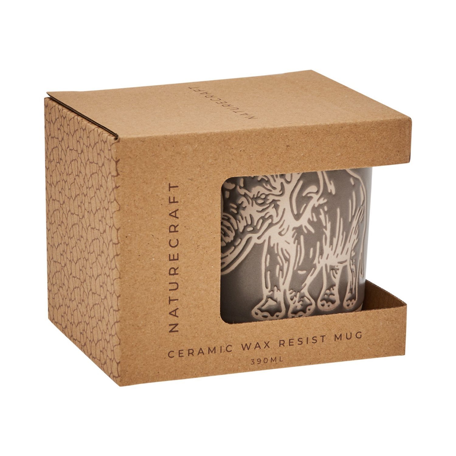 Naturecraft Elephant Stoneware Mug – Grey (390ml)2