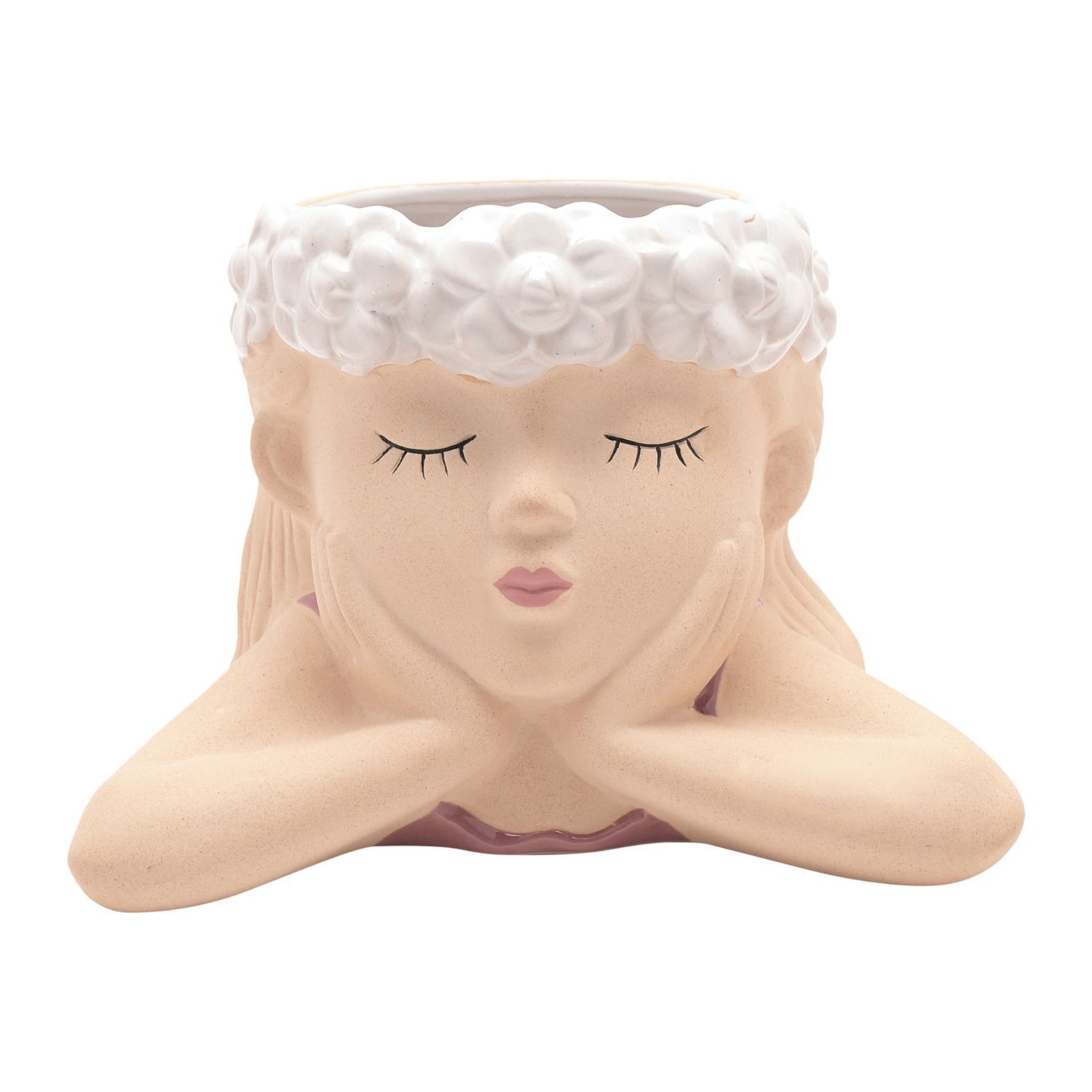 Country Living Relaxed Girl Ceramic Planter1