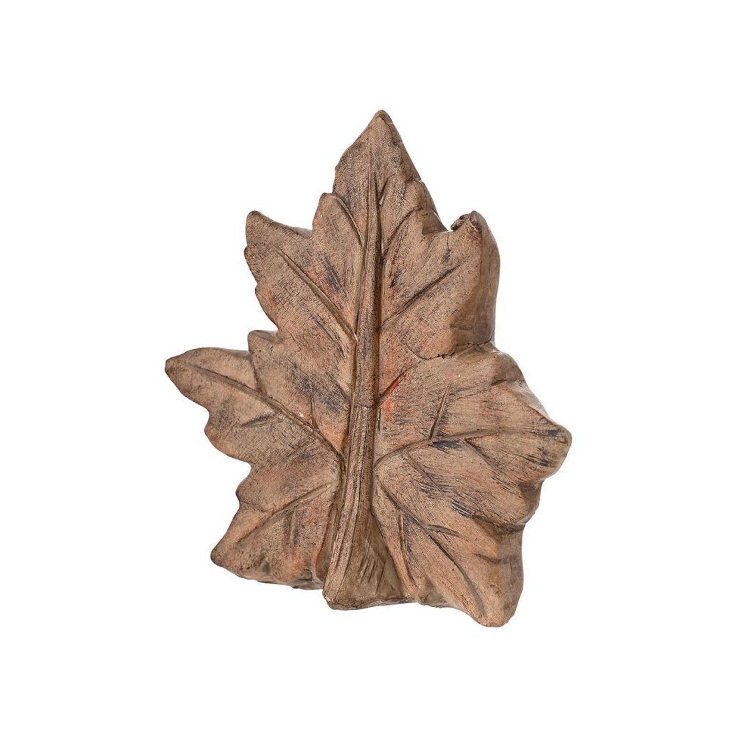 Country Living Small Wood Effect Resin Leaf Ornament1