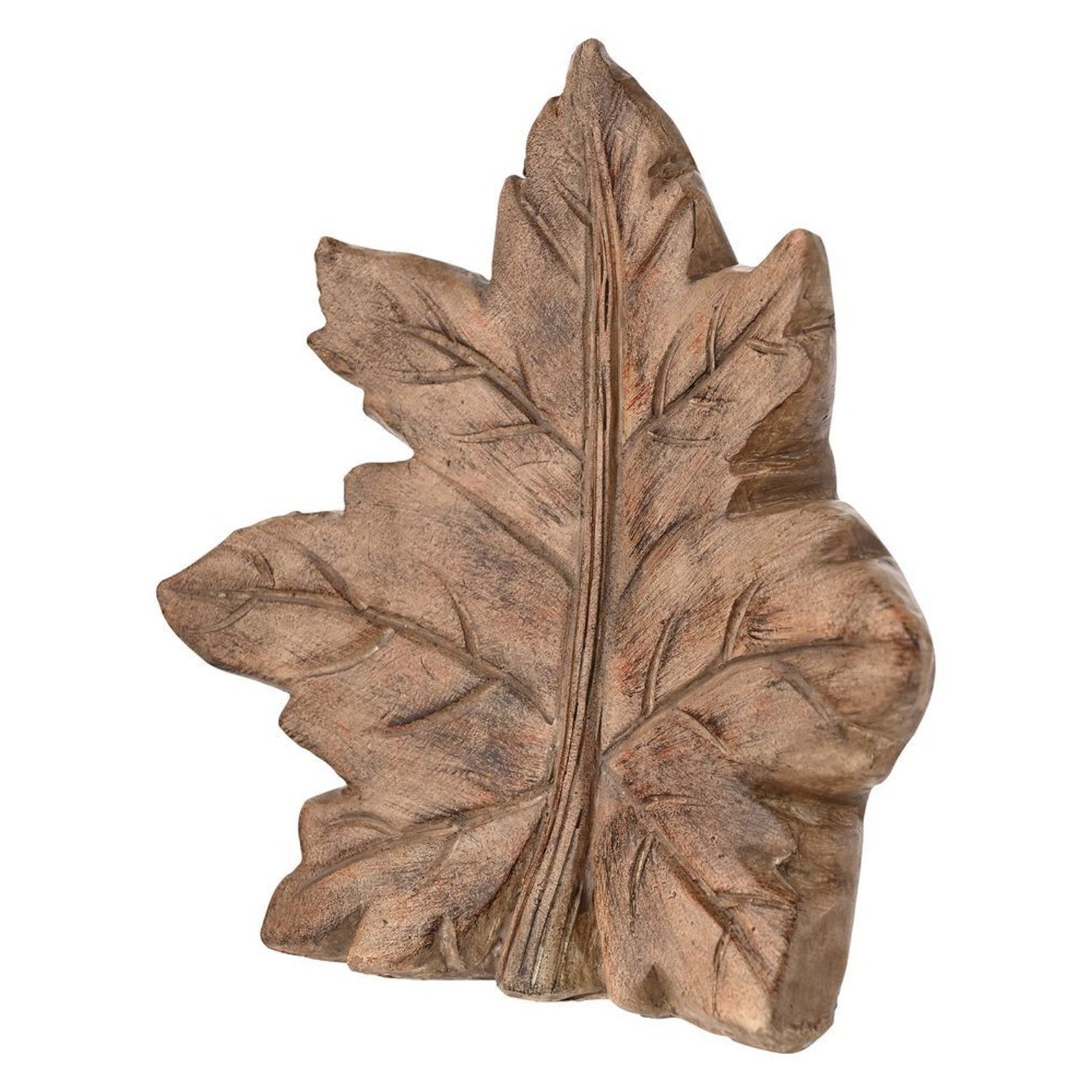 Country Living Medium Wood Effect Resin Leaf Ornament1