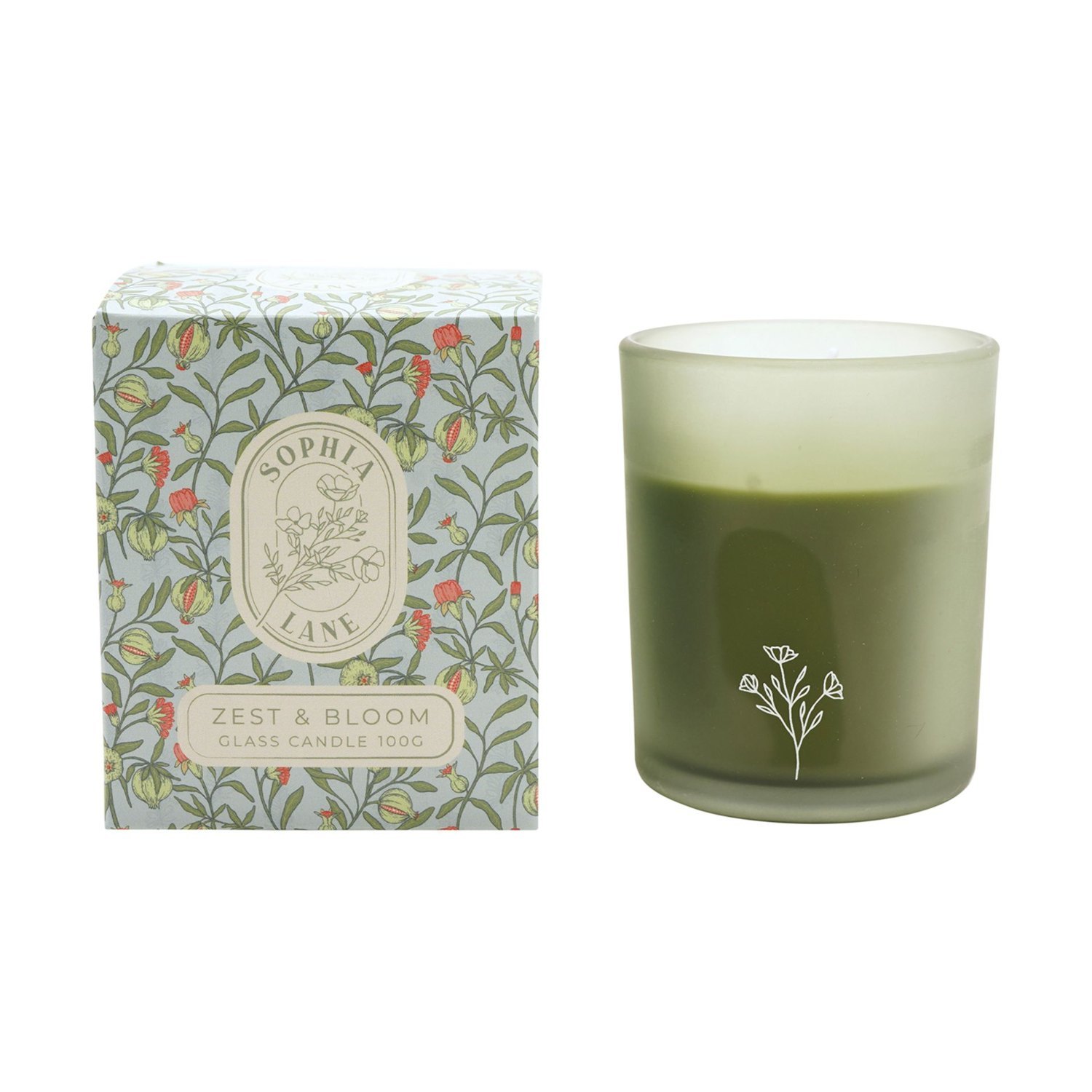 Sophia Lane Zest & Bloom Floral Candle 100g