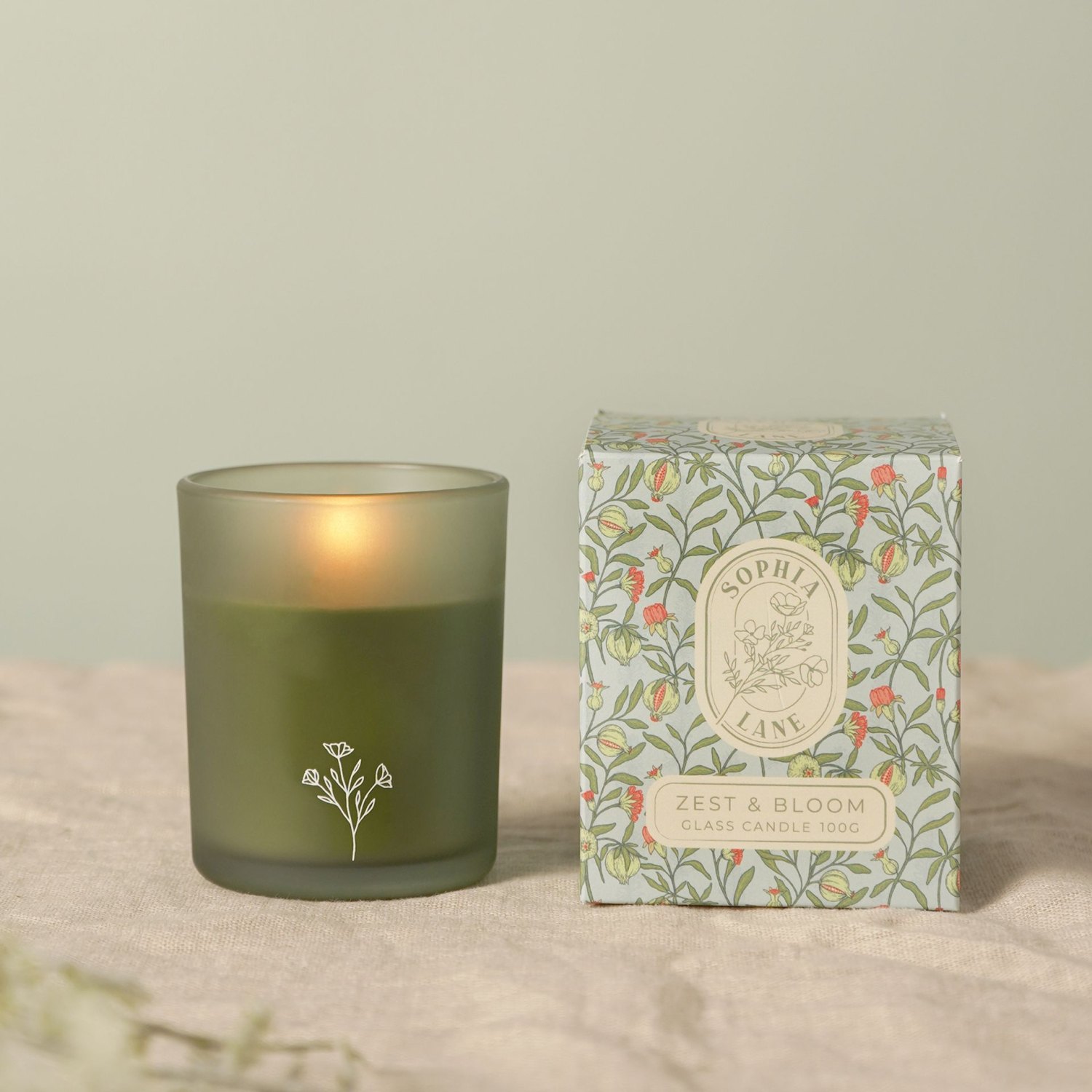 Sophia Lane Zest & Bloom Floral Candle 100g5