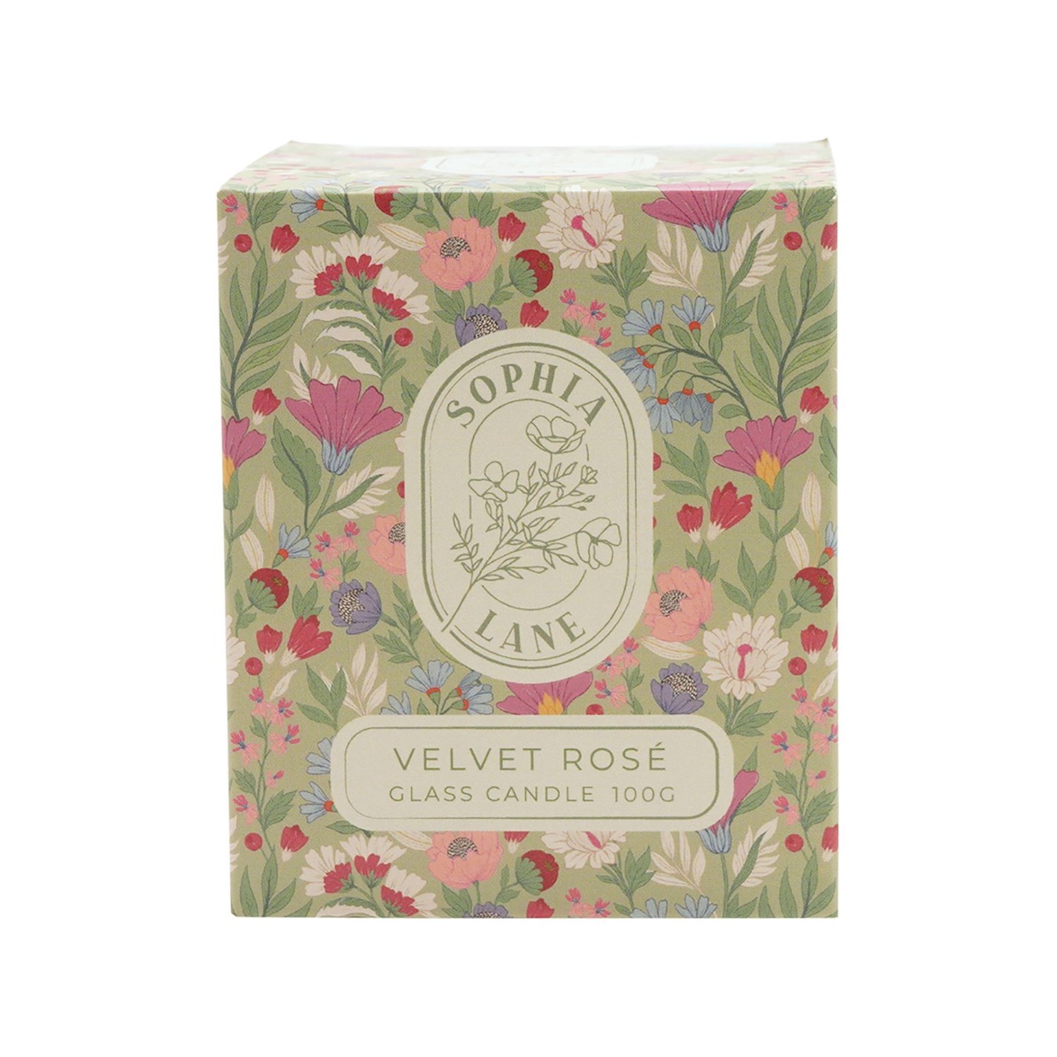 Sophia Lane Velvet Rose Floral Candle 100g4