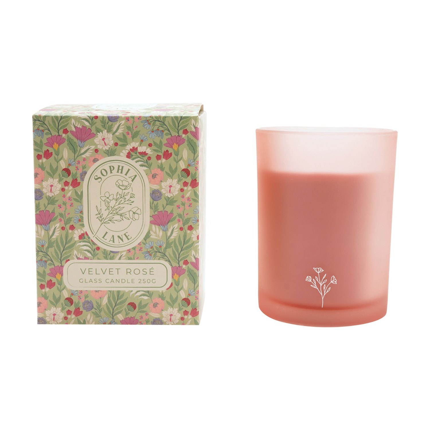 Sophia Lane Velvet Rose Scented Candle 250g