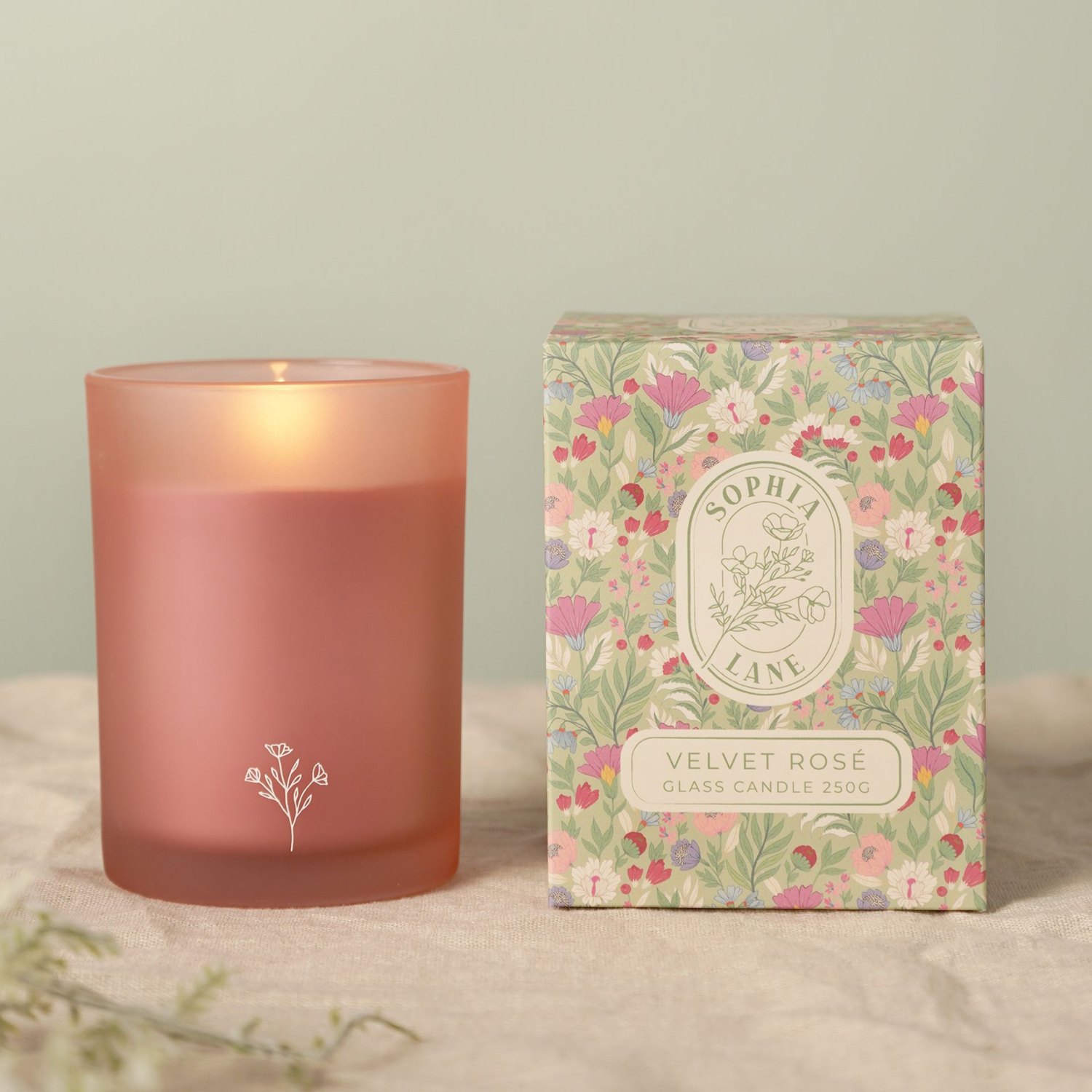 Sophia Lane Velvet Rose Scented Candle 250g5