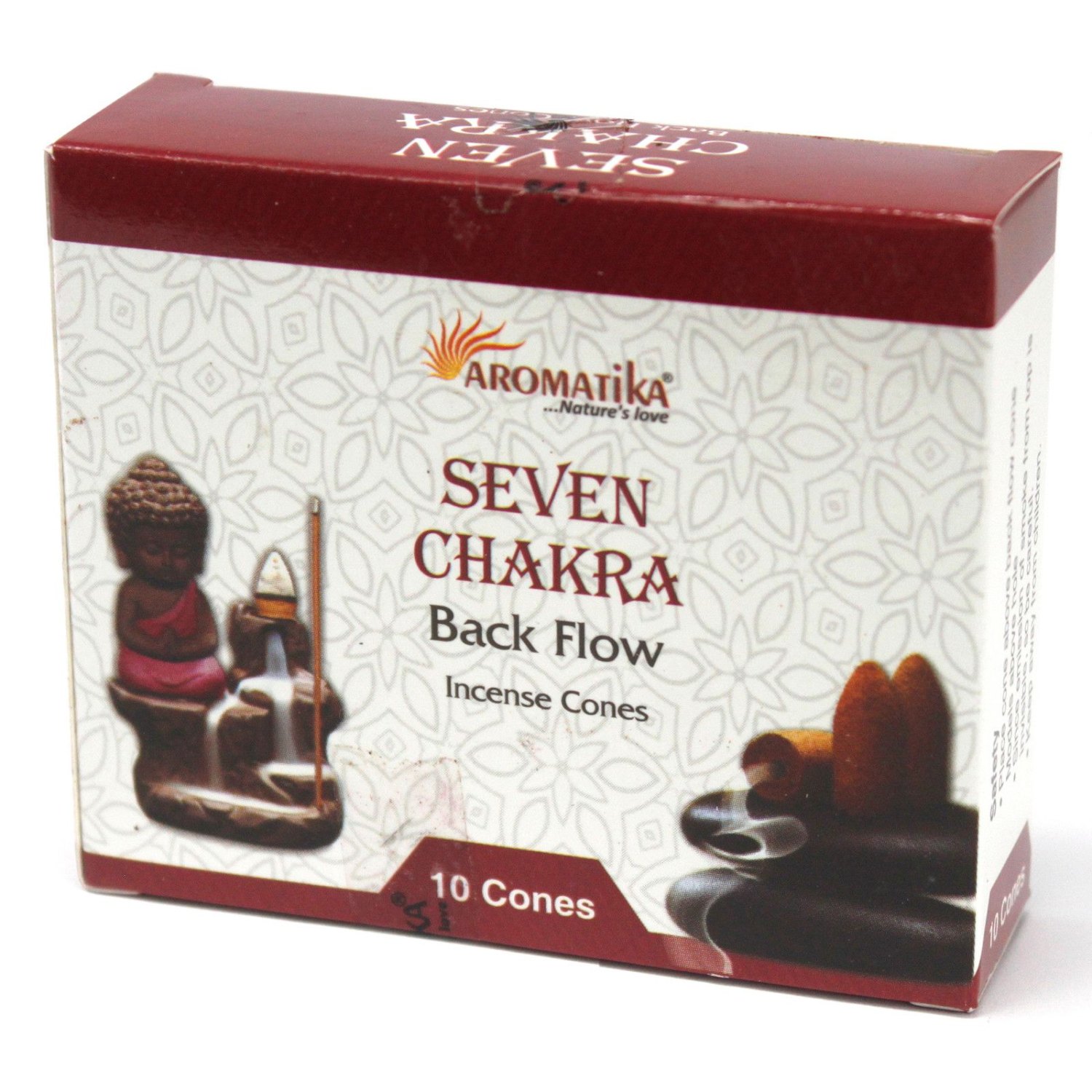 Aromatika 7 Chakras Backflow Incense Cones – 10 Pack